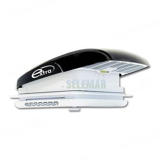 CLARABOYA EXTRAFAN NEGRA 40X40CM CON VENTILADOR/MOSQUITERA/OSCURECEDOR (REF. AER502)